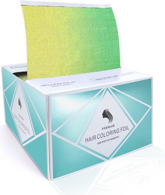 Produktbild Vellen Hair Pop Up Folien 600 Stk. Gelb/Grün