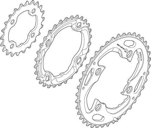 Produktbild Shimano Deore XT FC-M782 Kettenblatt 96 BCD (40)