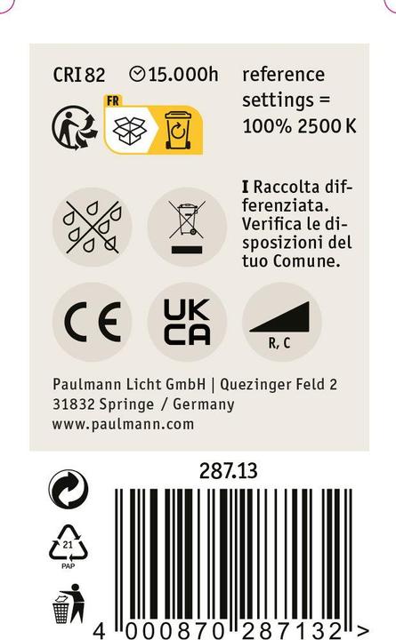 Actual product image Paulmann Drop (E27, 4.70 W, 430 lm, 1 x, F)