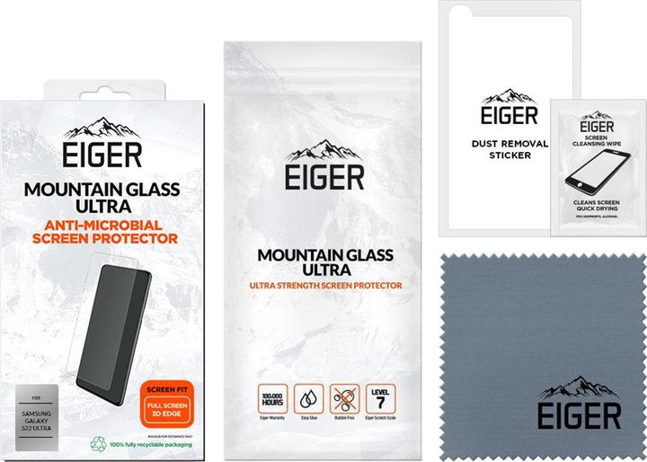 Actual product image Eiger Mountain Glass Ultra Edge (1 Piece, Samsung Galaxy S22 Ultra)