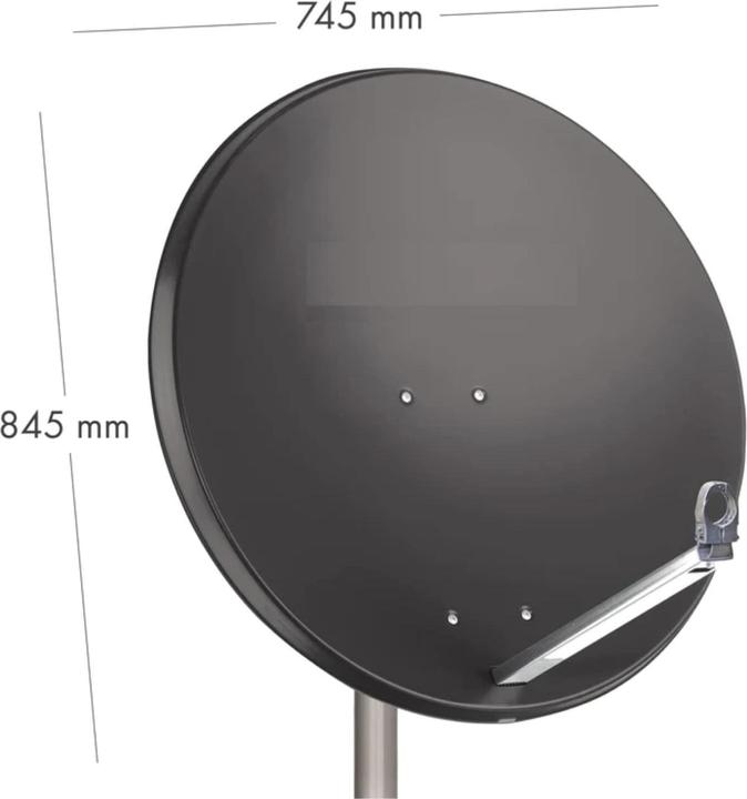 Produktbild Opticum SAT-Offsetantenne X80 Stahl, anthrazit, Ý 80cm