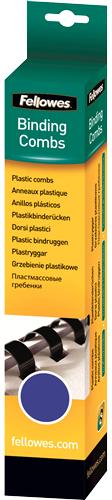 Fellowes Binder spine 8mm, 21 rings, blue, 25pcs.