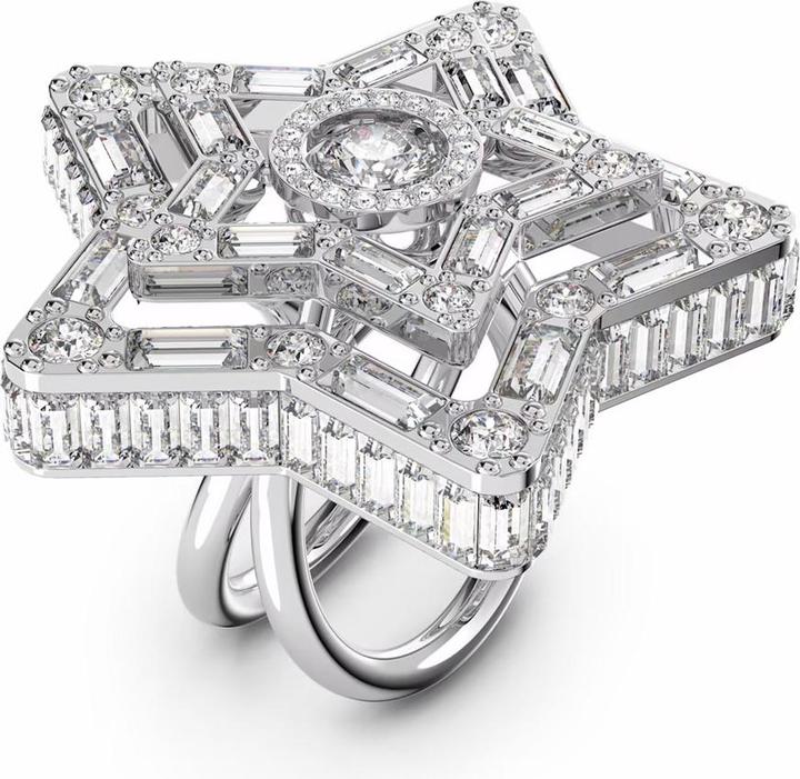 Produktbild Swarovski Stella Cocktail Ring Verschiedene Schliffe Stern Weiss (55)