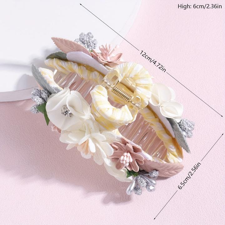 Produktbild Activity Board Elegante Blume Haar Kralle Clip, Harz Material, Einzelteil, florales Design, mittlere Grösse