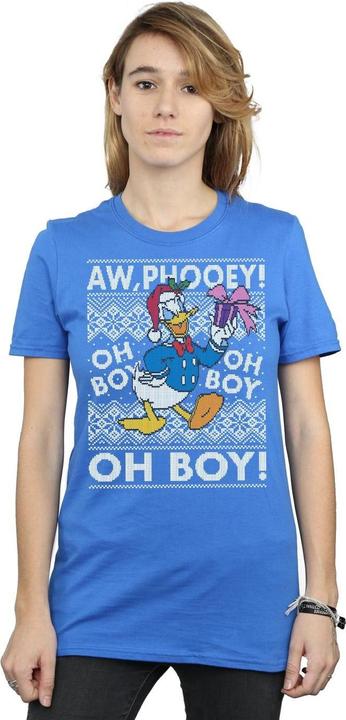 Immagine prodotto Disney Donald Duck Christmas Fair Isle Maglietta Ampia Donna (3XL)