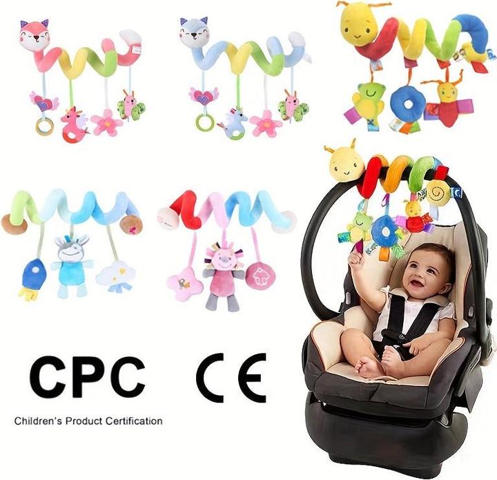 Produktbild Activity Board Baby Bett Spirale Spielzeug, Plüsch Aktivität Hanging Cradel Spielzeug, Baby Autositz Spielzeug
