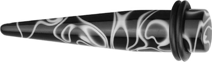 Star Piercing Expander mit Marrmormuster (Acryl)
