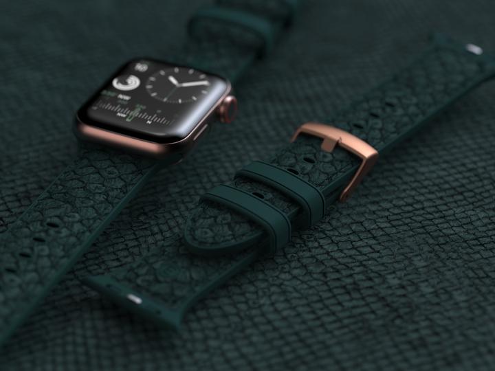 Produktbild Njord Jord Watch Strap For (44 mm, 45 mm, Veganes Leder, Lachsleder, Edelstahlverschluss, Apple Watch)