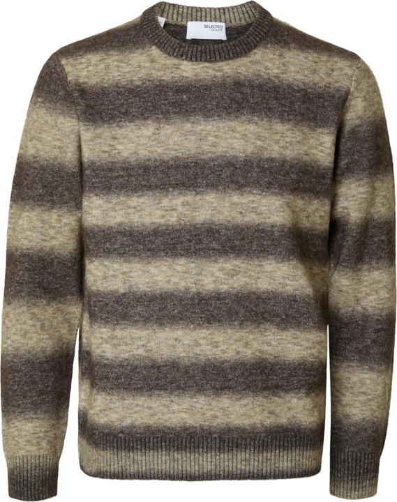 Image du produit Selected Homme Pull-over ombré rayé à col rond (XXL)