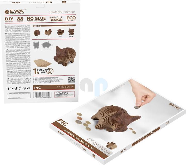 Produktbild Eco Wood Art Spardosen-Puzzle aus Holz - Schwein