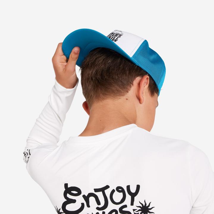 Produktbild Olaian Cap Kinder UV-Schutz Surfen Trucker Catch Thrill blau/weiss (53, 55, 56, 54 C)