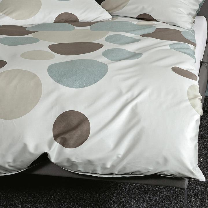 Actual product image Janine Mako satin bed linen moments 98115 moonbeam (Bedding set, 155x220 cm + 80x80 cm)