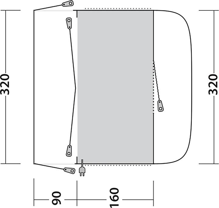 Produktbild Outwell Fresno (Vorzelt, 11.90 kg)
