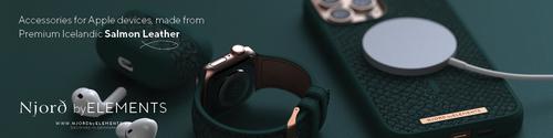 Produktbild Njord Jord Watch Strap For (44 mm, 45 mm, Veganes Leder, Lachsleder, Edelstahlverschluss, Apple Watch)