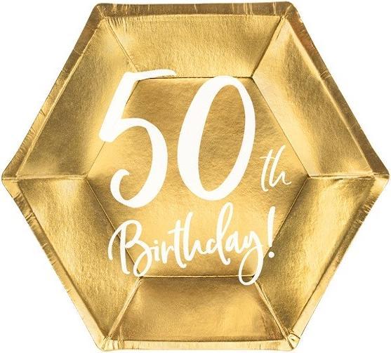 Produktbild Partydeco Teller 50 Jahre in Gold