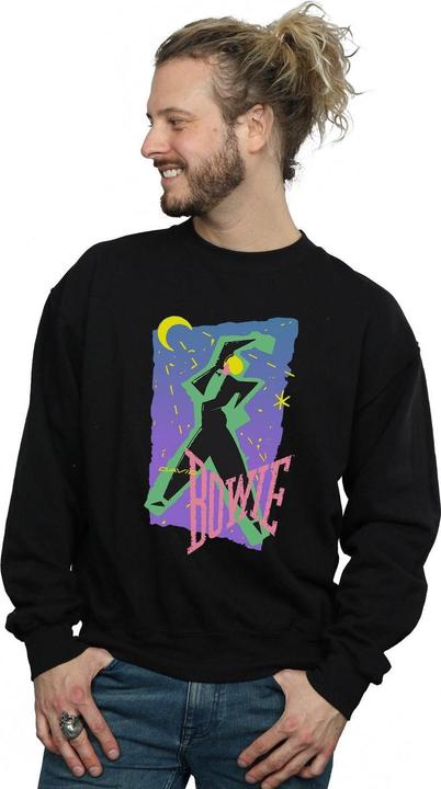 Actual product image David Bowie Mens Moonlight Dance Sweatshirt (XXL)