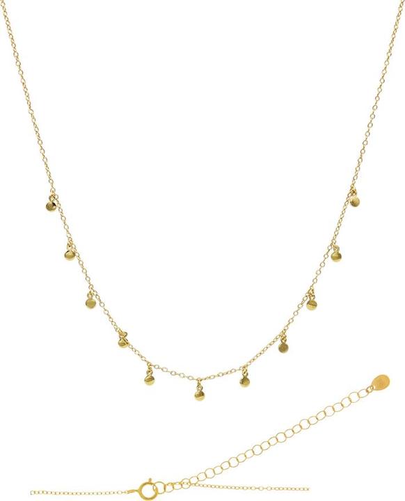 Image du produit Leyda Collier Plaquettes (plaqué or 750 / 18 K, Argent 925, 40 - 46 cm)