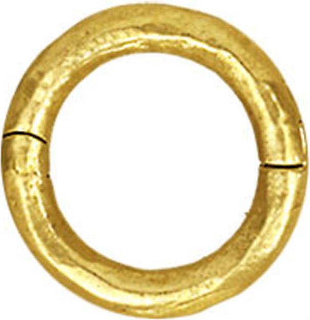 Star Piercing Segmentring klappbar vergoldet gehämmert (Messing)