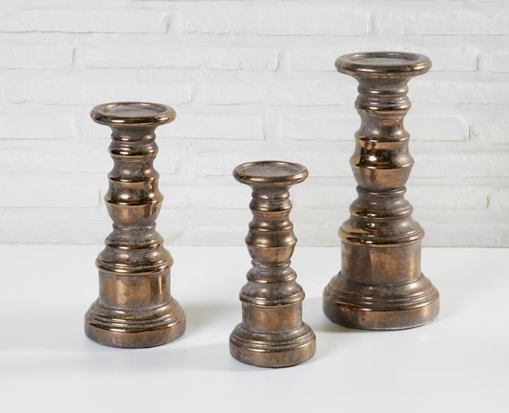 Actual product image La Casa di Caesar Candlestick cement gold antique 32 cm