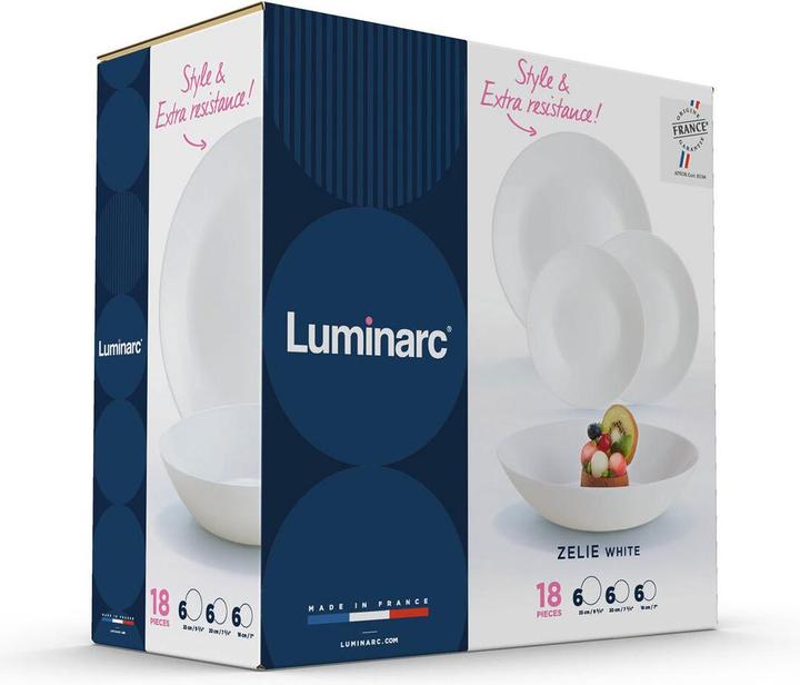 Produktbild Luminarc Arcopal Zelie opaalglas - wit - 18-Delig (L4122) (18 Stück)