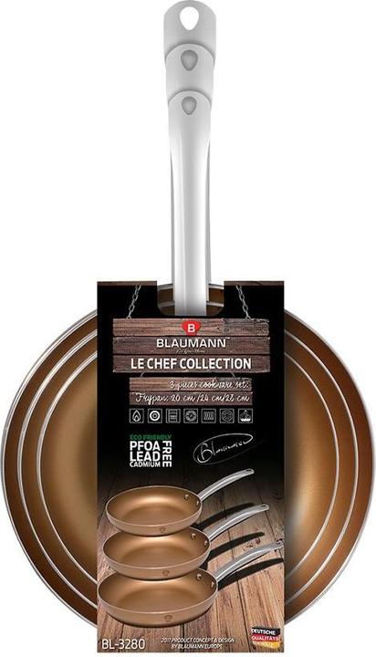Actual product image Blaumann Le Chef Line 3-piece pan set (28 cm, Pan set + pot set, Aluminium)