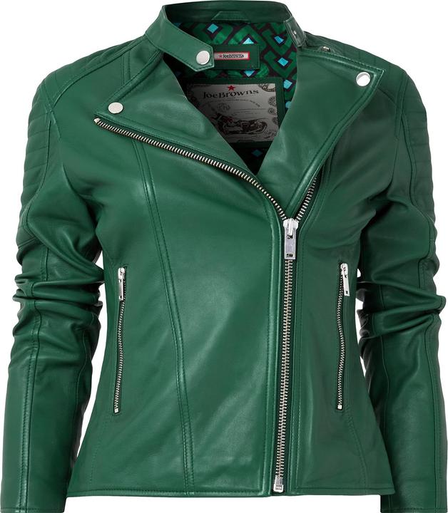 Produktbild Joe Browns Grandad Collar Leather Biker Jacket (38)