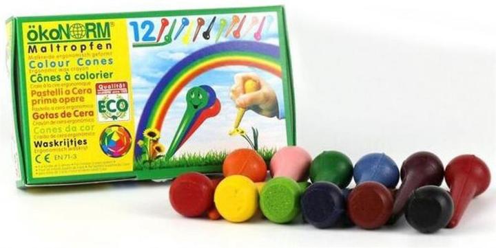 Produktbild ÖkoNorm Maltropfen (Blau, Gelb, Grün, Rot, Schwarz, Rosa, Orange, Braun, 12 x)