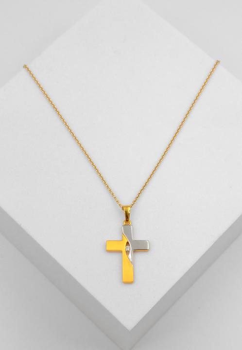 Immagine prodotto Muau Croce (750, Oro giallo 18 carati, Oro bianco)
