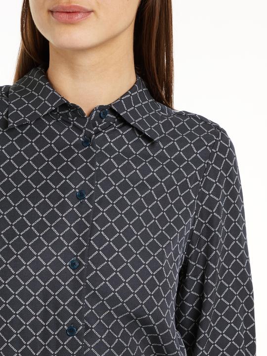 Actual product image Tommy Hilfiger Diamond Monotype Dames Jurk Viscose - Blauw - Maat 40 (40)