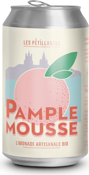 Image du produit Les Pétillantes Limonade Pamplemousse bio - (canettes) (12 x 33 cl)