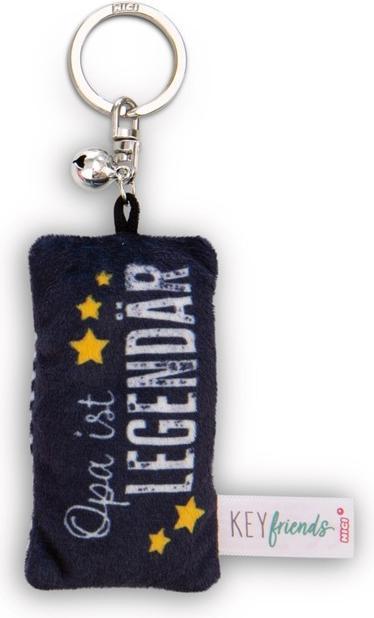 Image du produit Magni NICI Schlüsselanhänger Mini Plüschkissen Opa ist legendär mit Glöckchen 8cm