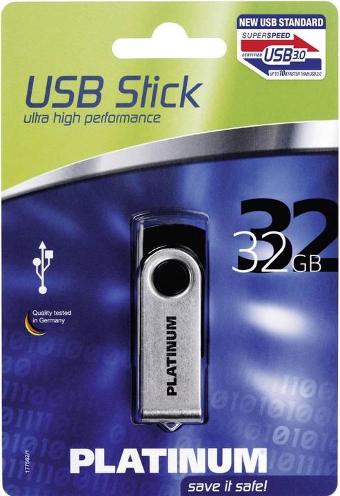 Produktbild BestMedia Platinum HighSpeed USB Drive TWS (32 GB, USB-A, USB 3.0)
