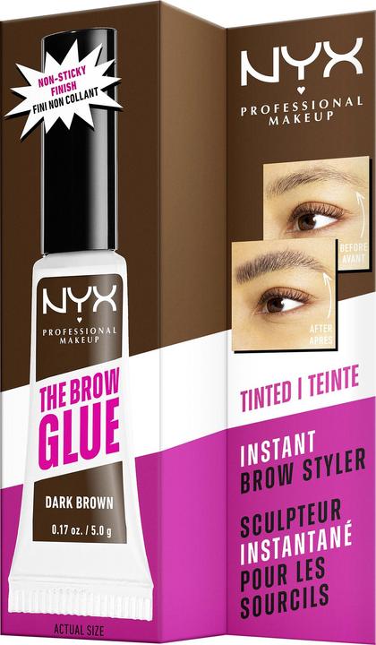 Actual product image NYX Professional Make-Up The Brow Glue Instant Styler (Dark Brown)