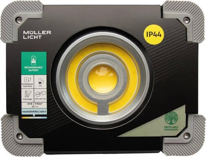 Immagine prodotto Müller Licht Faro da lavoro a batteria LED Dallas 20 W (22000 lm)