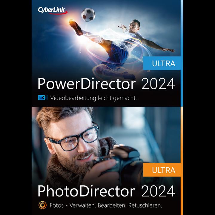 Produktbild CyberLink PowerDirector 2024 Ultra & PhotoDirector 2024 Ultra Duo ESD Download Code (1 User, 1 Geräte/User, unbegrenzt)