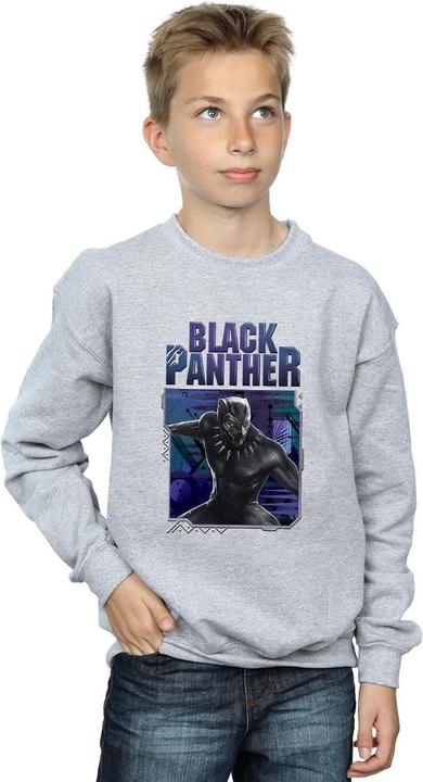 Actual product image Boys Black Panther Tech Badge Sweatshirt (128)