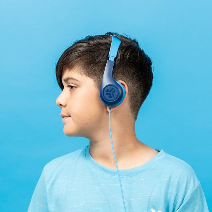 Actual product image JLab Audio JLAB JBuddies Pop Headphones On Ear blue,wired