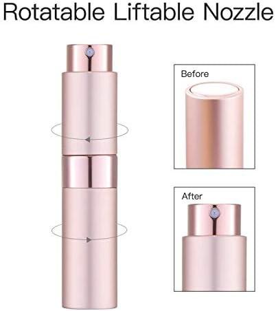 Produktbild Swissdetector Wiederbefüllbarer Parfümzerstäuber - Aluminium 8 ml drehbar mit verstecktem Deckel - Pink
