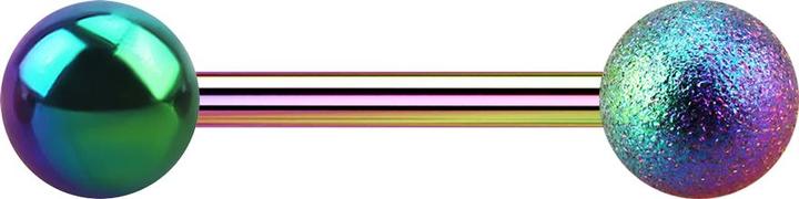 Immagine prodotto Star Piercing Barbell colorato con pallina e pallina maculata (senza ottone, Acciaio chirurgico 316L)
