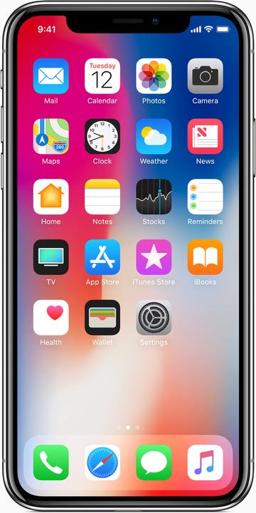 Image du produit Apple iPhone X (64 Go, Gris sidéral, 5.80", 12 Mpx, SIM simple)