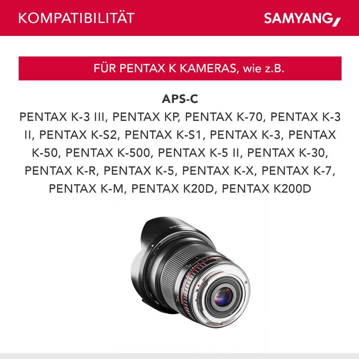 Immagine prodotto Samyang 16mm F2.0 Pentax (Pentax K, APS-C / DX)