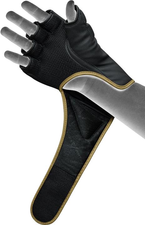 Actual product image Rdx Grappling Gloves F6 Matte Golden-L (4 OZ, L)