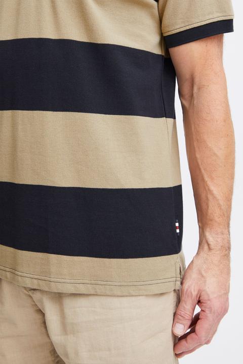 Actual product image FQ1924 FQPeter stripe polo shirt w badge 21900639 (3XL)