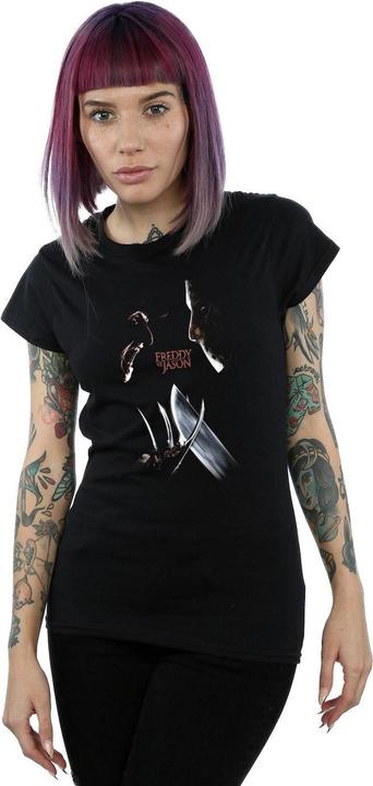 Actual product image Absolute Cult Womens/Ladies Freddy Vs Jason Cotton T-Shirt (S)