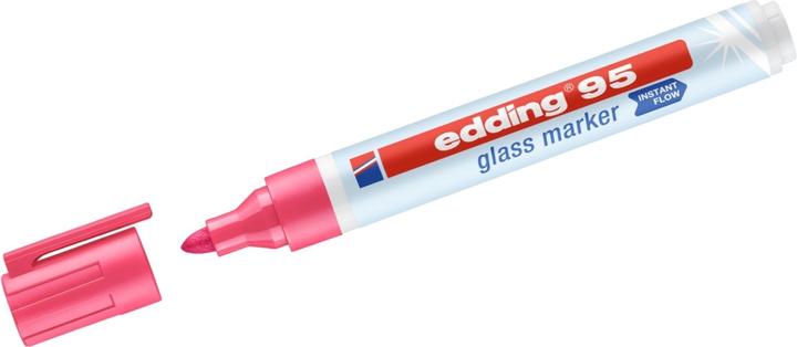 Immagine prodotto Edding Pennarello per vetro a punta di feltro 95 (Rosa, 3 mm, 1 x)