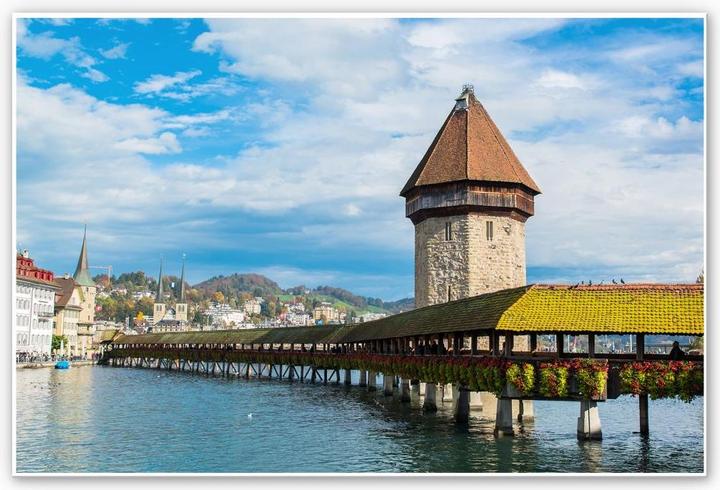 Produktbild Trenddeko Holzbrücke in Luzern (30 x 20 cm)