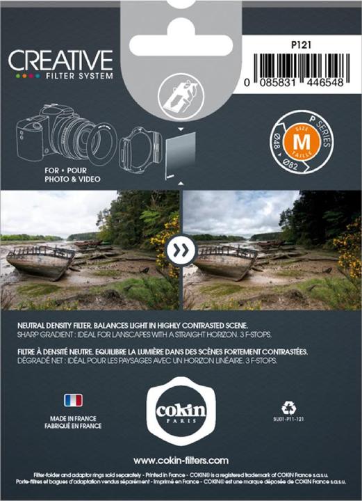 Immagine prodotto Cokin Filtro P121 Corso 2 ND 8 (84 mm, Filtri graduati grigi, 84 mm)