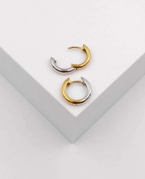 Produktbild Muau Creolen (750, Weissgold, 18 K Gelbgold)