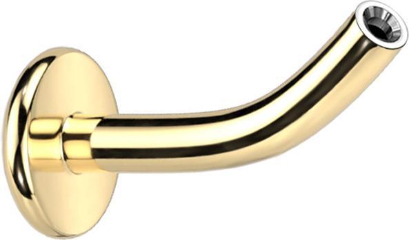 Actual product image Star Piercing Threadless Labret-Stab Banane vergoldet (Titanium G23, without brass)