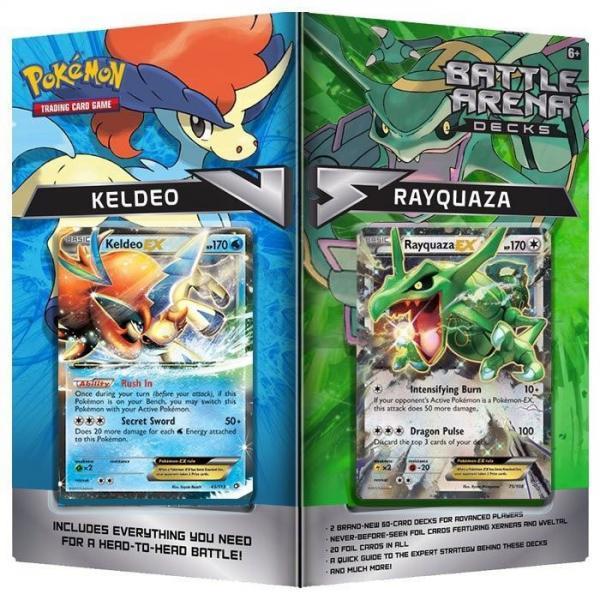 Actual product image Pokémon Battle Arena Deck Keldeo-EX & Rayquaza-EX (English, Deck)